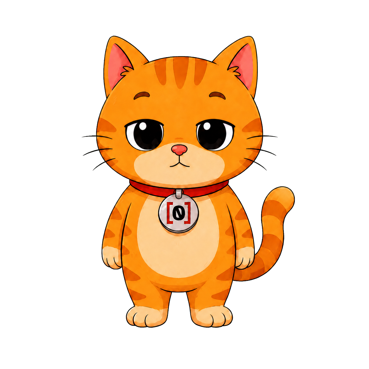 Fibra, the Area0 orange cat mascot